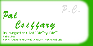pal csiffary business card